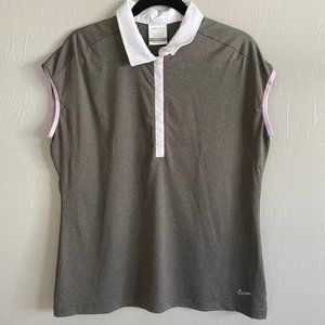 Nike Golf Dri Fit Sleeveless Collared Top Polo
